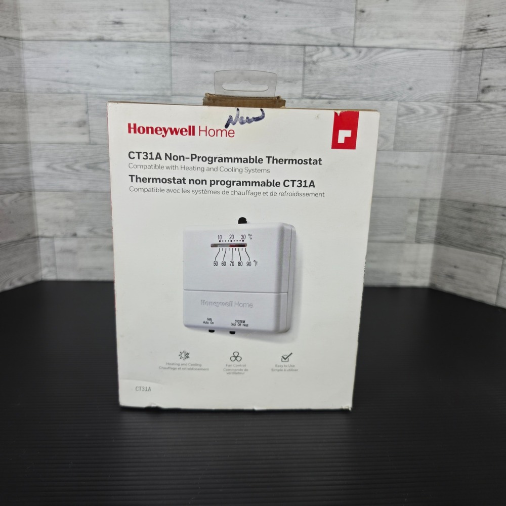 Honeywell Home CT31A Non-Programmable Thermostat Heat Cool White NIB